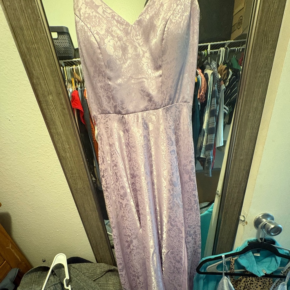 Elegant Lavender Lace Dress